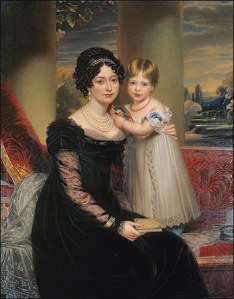 Victoria, Duchess of Kent with the child Princess Victoria